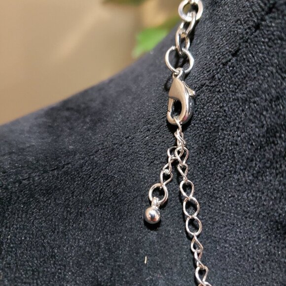 Womens Multi Tone Large Hammered Link Boho Necklace Jewelry with Lobster Clasp - Picture 7 of 7